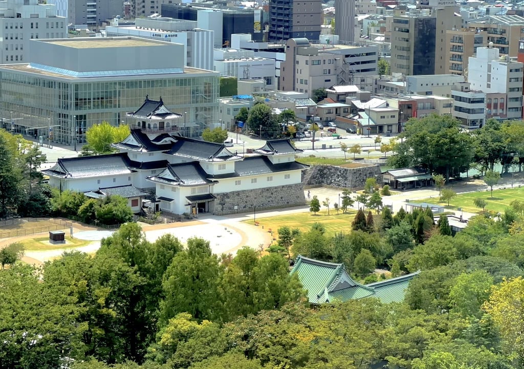 展望塔から見た富山城