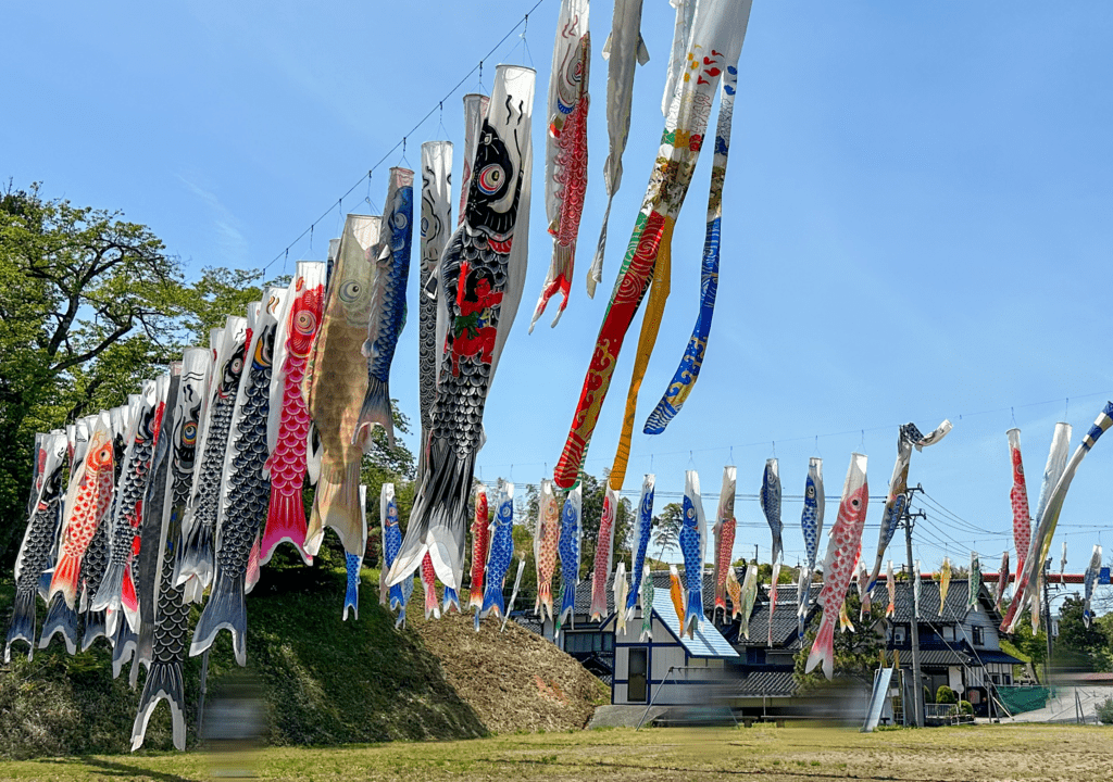 鯉のぼりと青空