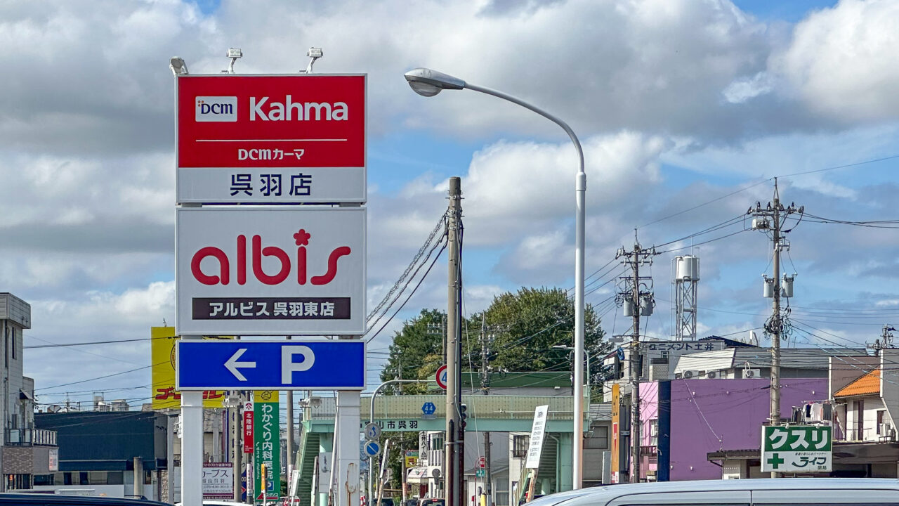 アルビス呉羽東店の看板